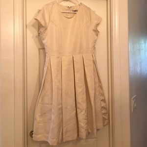 Downeast Basics Gold & Cream Dress Size L